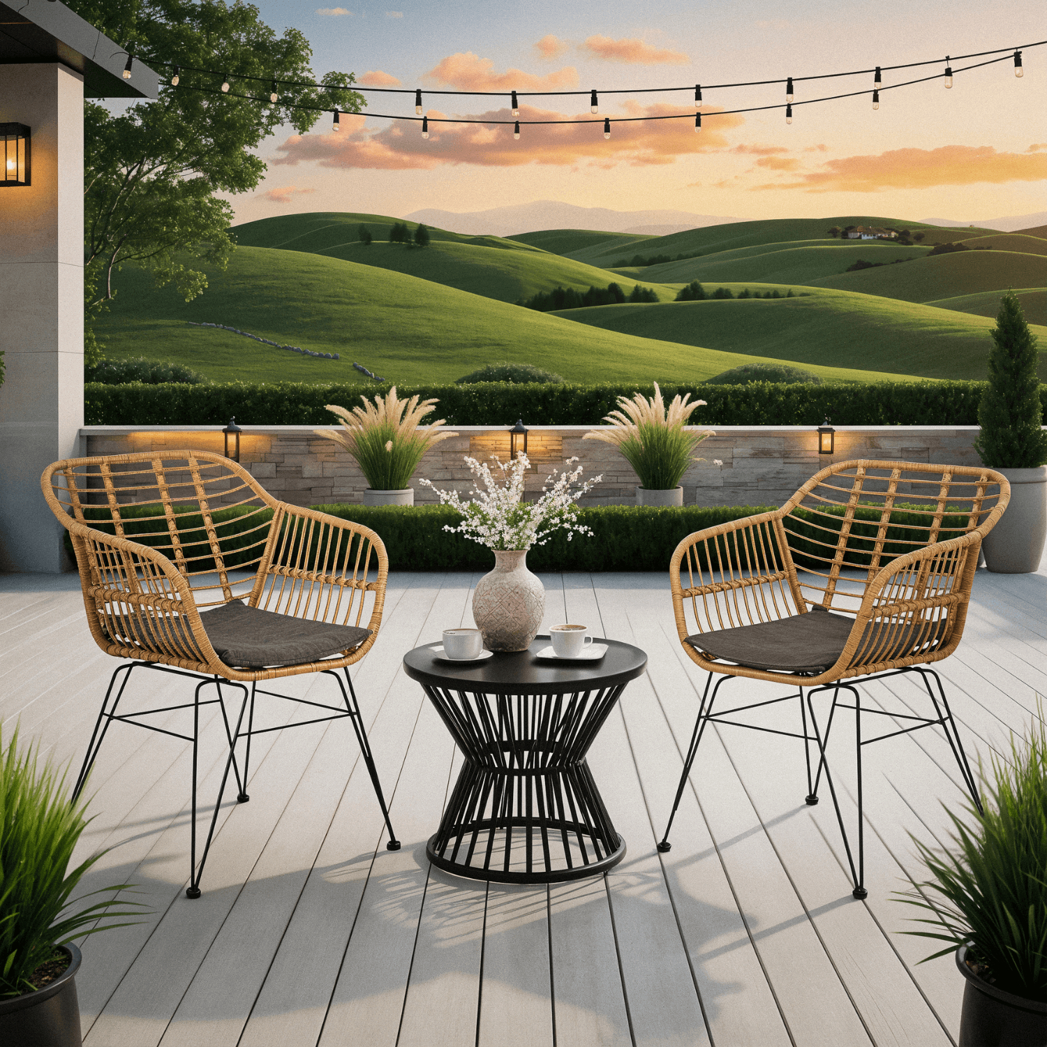 Krzesło Ogrodowe Rattanowe MUSA Boho ME.MUSA/ZO/CZ/RT/K