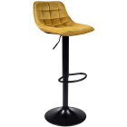 Hoker Obrotowy Krzesło Barowe H95 Żółty Welur