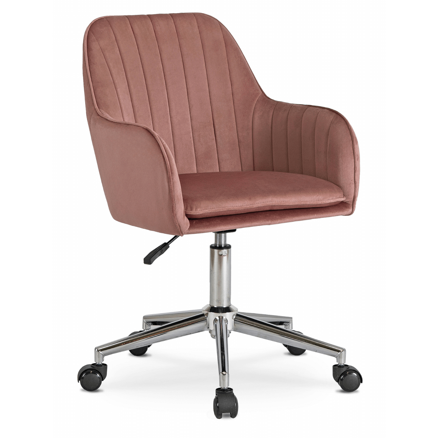 Fotel Młodzieżowy Obrotowy TOM Różowy Welurowy Nowoczesny ME.TOM/R/CH/V/FO