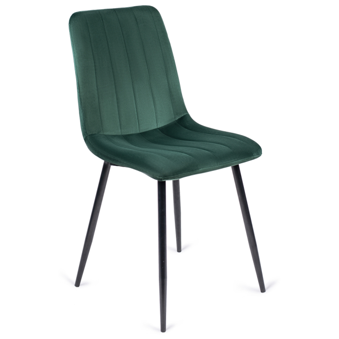 Krzesło Tapicerowane Do Jadalni IBIS Zielone Welurowe