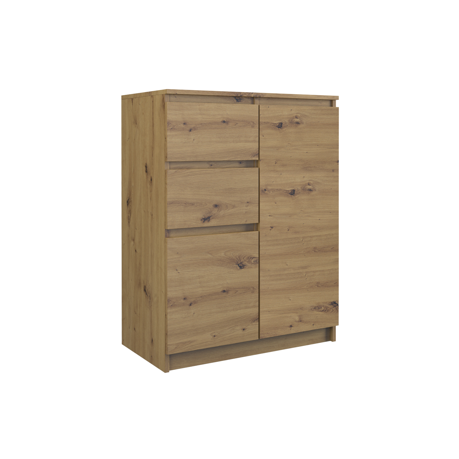 Komoda do Sypialni NELA 70 cm Dąb Artisan Dwudrzwiowa z Szufladami Nowoczesna Loft topeshop.3574a630-57db-488e-a78a-2806b17edcff