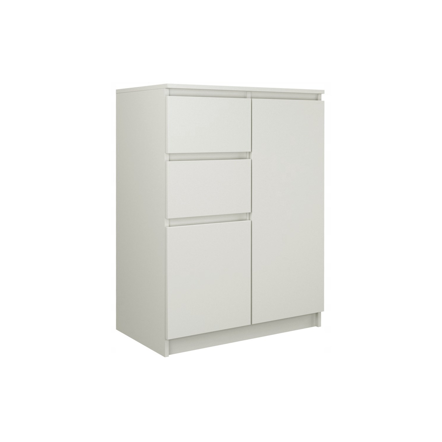 Komoda do Sypialni NELA 70 cm Biała Dwudrzwiowa z Szufladami Nowoczesna topeshop.712db3f4-fb0d-445f-ae48-70633fe7f5af