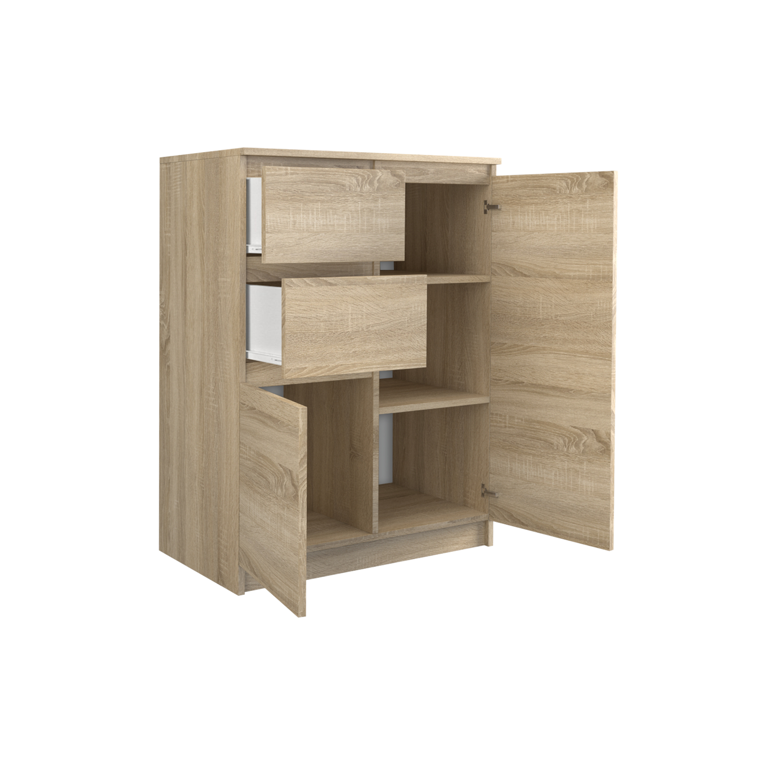 Komoda do Sypialni NELA 70 cm Dąb Sonoma Dwudrzwiowa z Szufladami Nowoczesna topeshop.99eee7ef-ceae-4d13-9128-9c9c9eb4d504