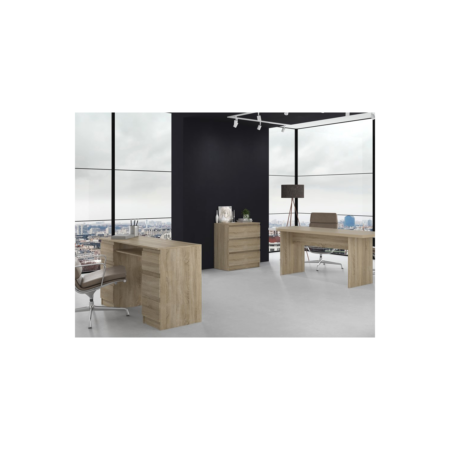 Komoda do Salonu NELA M3 70 cm Dąb Sonoma z Trzema Szufladami Nowoczesna topeshop.97558683-018a-4fc7-8cf3-81e2ff815896