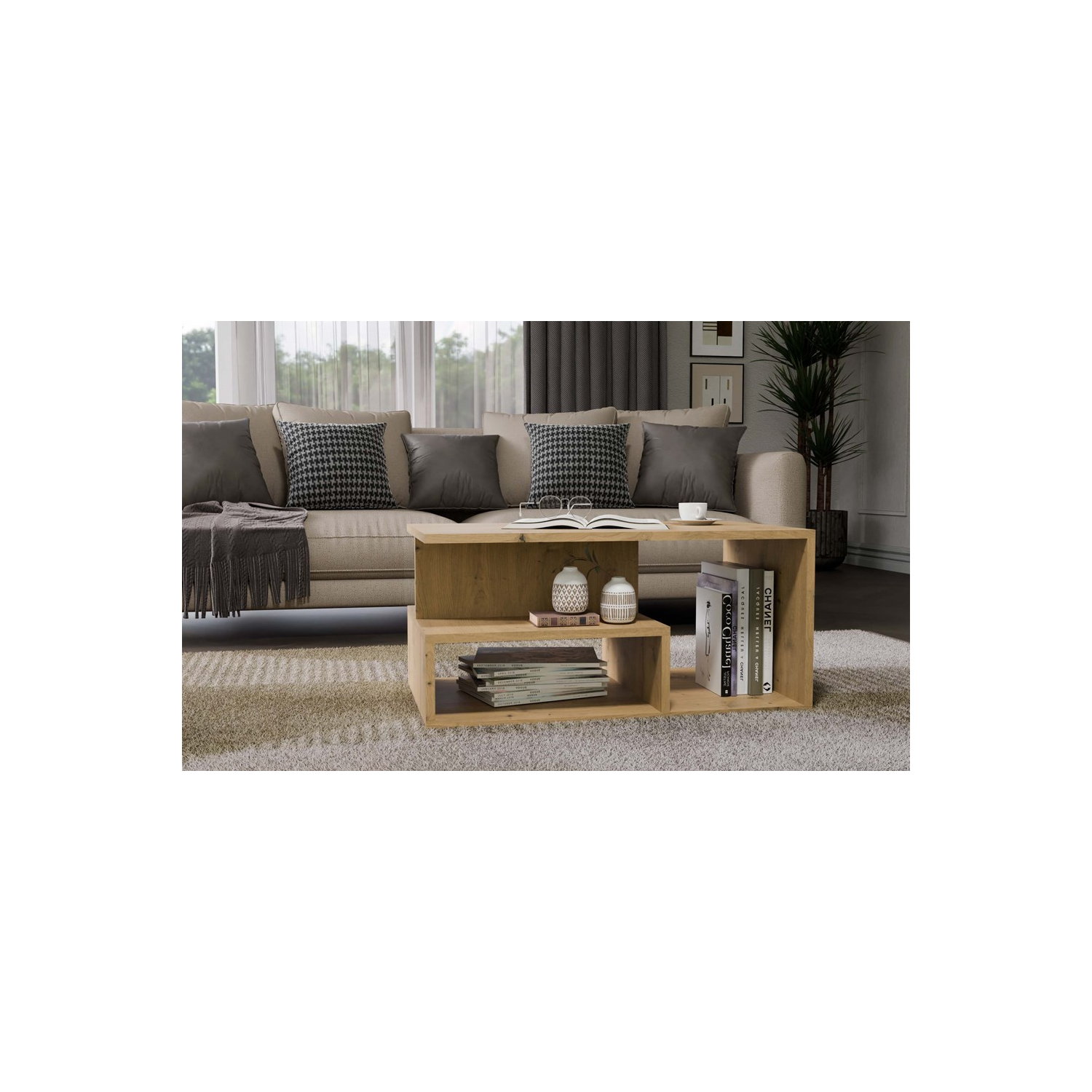 Ława do Salonu ELINA 90 cm Dąb Artisan Loft topeshop.5921e900-4e52-4c26-a5d6-d3f4a13b90ff