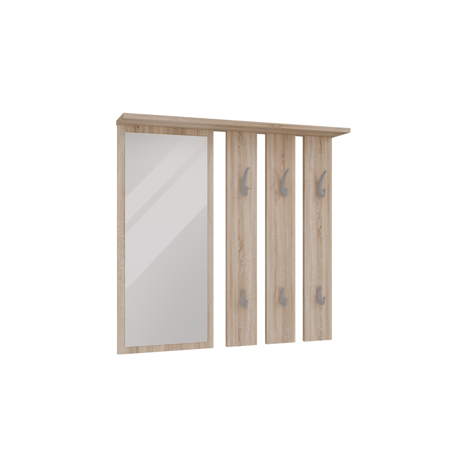 Wieszak do Przedpokoju ARVO 85 cm z Lustrem Dąb Sonoma Nowoczesny topeshop.2c5eda50-f0a8-4fd6-a6f8-240d6b0ad4aa
