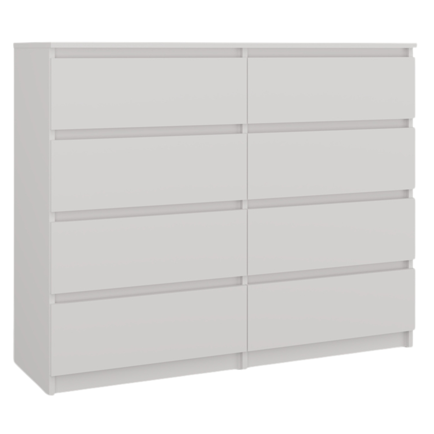 Komoda do Salonu NELA M8 120 cm Biała z Ośmioma Szufladami Nowoczesna topeshop.aa70f3b7-9186-41fb-9630-ef8327ad2d97