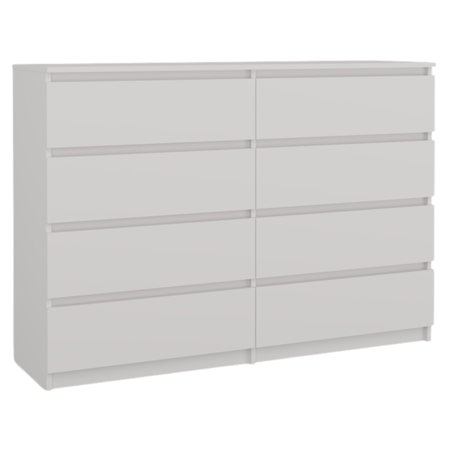 Komoda do Salonu NELA M8 138 cm Biała z Ośmioma Szufladami Nowoczesna topeshop.5b4ad839-3fbb-4d12-801b-1fece4810671