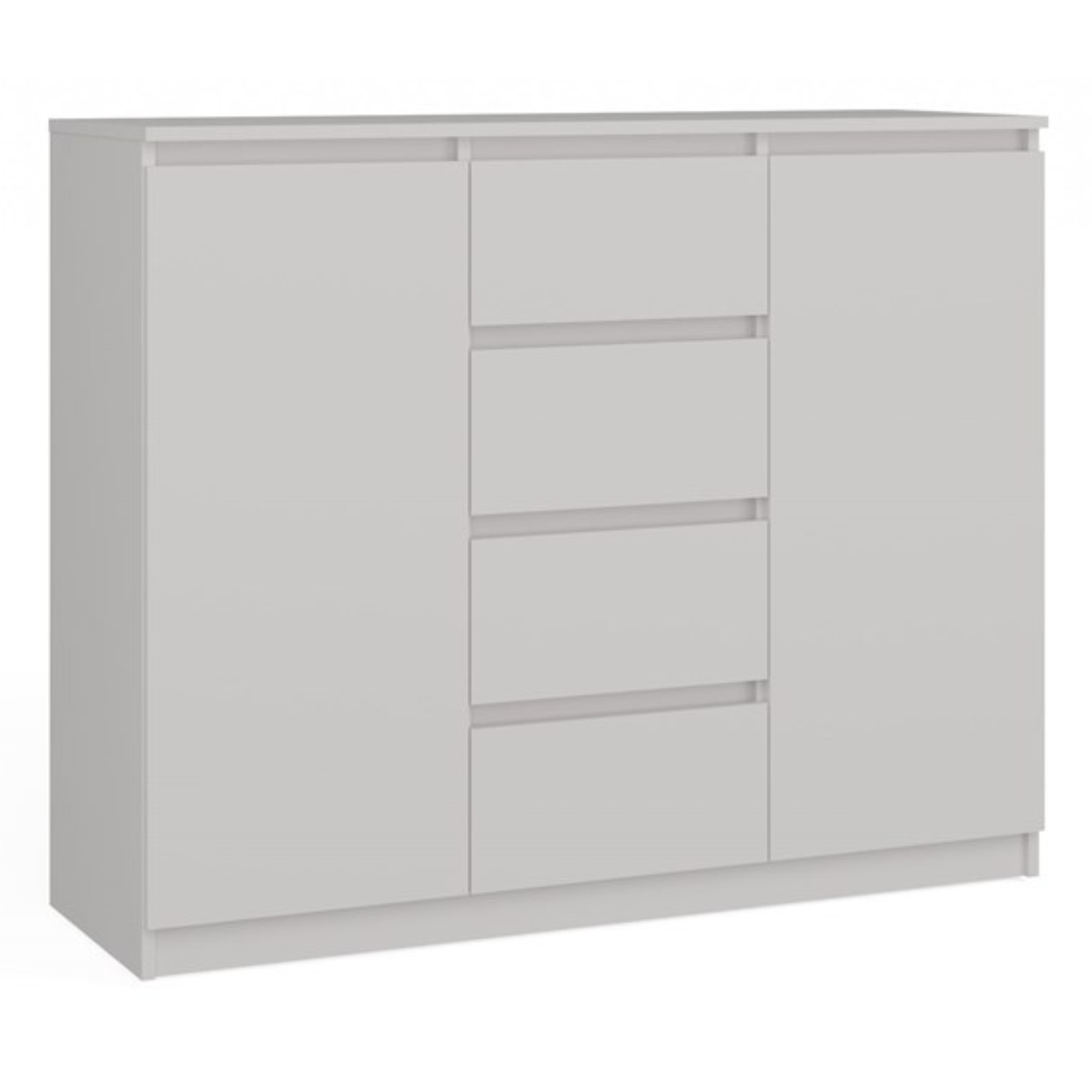 Komoda do Salonu NELA 120 cm Biała Dwudrzwiowa z 4 Szufladami Nowoczesna topeshop.6034c2d4-c454-427a-a1ff-755a4bdd9f6d