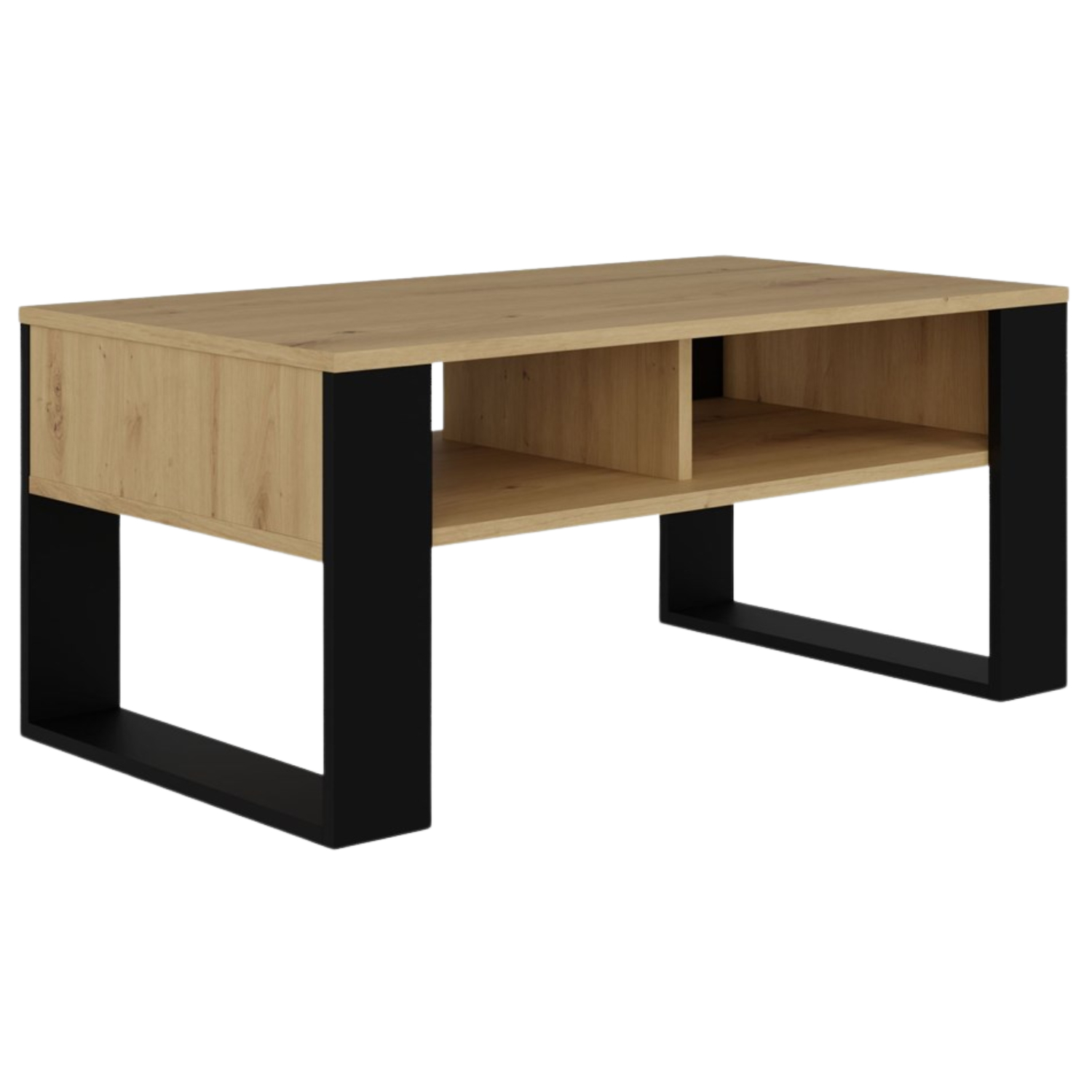 Ława do Salonu LOXA 2P 90 cm Dąb Artisan/Czarny Loft topeshop.e362d11f-4e33-4808-a113-5a50d552cf6b