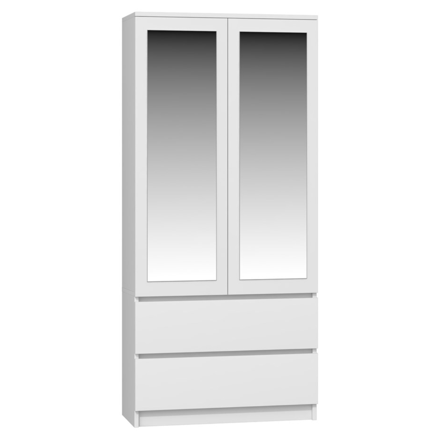 Szafa Dwudrzwiowa NELA SS-L 90 cm Biała z Lustrem i Szufladami Nowoczesna topeshop.21efef7b-1f9d-410f-8e00-7b05ae708db4
