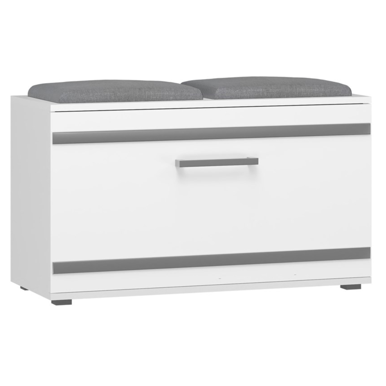 Szafka na Buty do Przedpokoju ARVO 85 cm Biała z Siedziskiem Nowoczesna topeshop.e2417b80-7320-4bcc-9e66-c85cfc5752a4