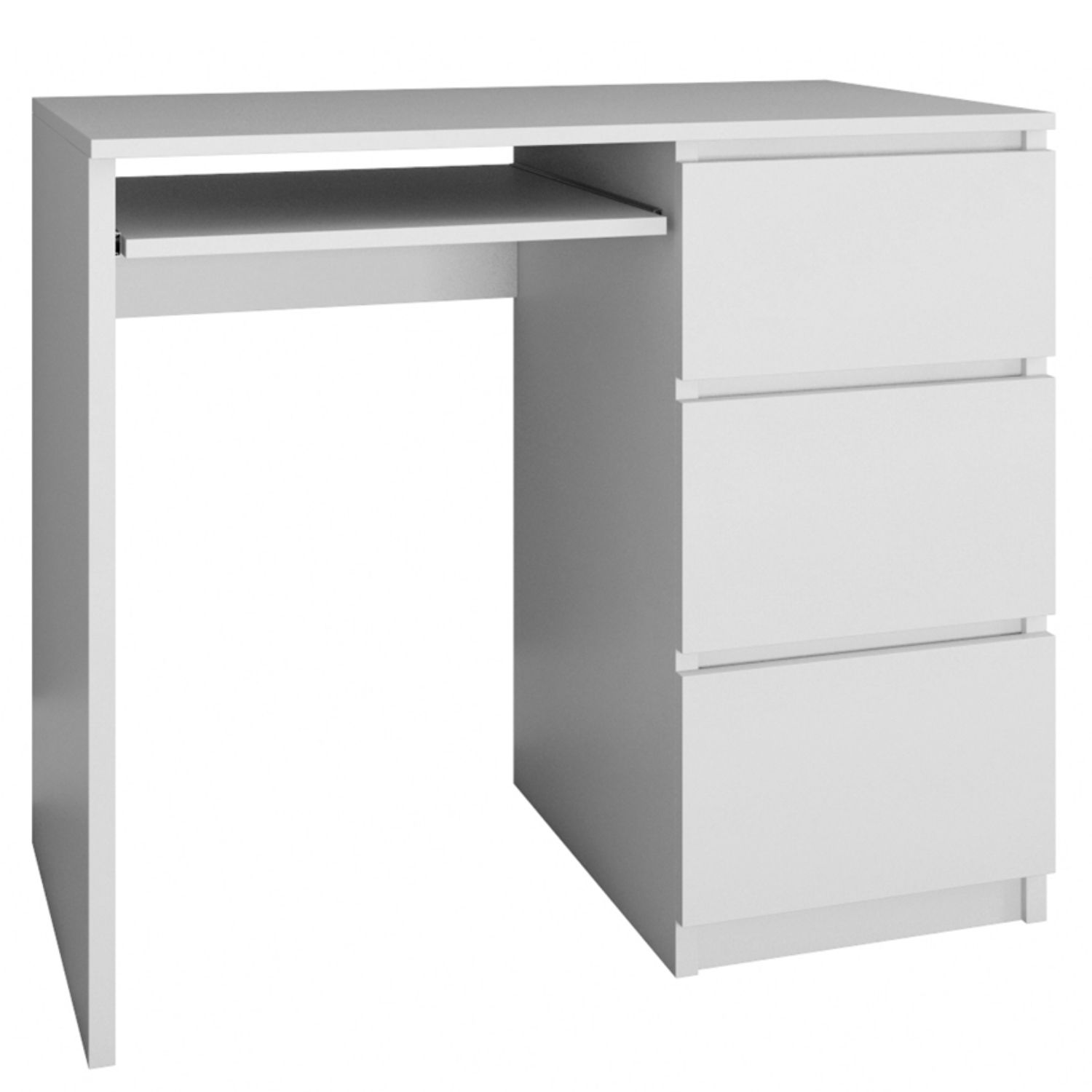 Biurko Komputerowe DIMA 98 cm Prawostronne z Szufladami Białe Minimalistyczne topeshop.db493c55-3911-4e6e-b6c8-e4b356ad171a