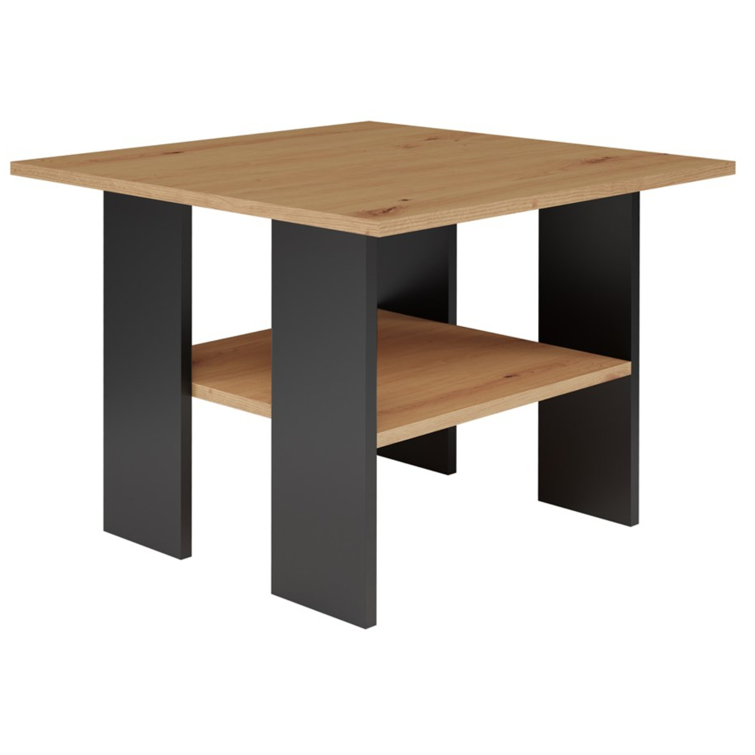 Stolik Kawowy XYRA 60 cm z Półką Dąb Artisan/Czarny Loft topeshop.4b33606d-a75f-482e-b23b-a3057e9c0693