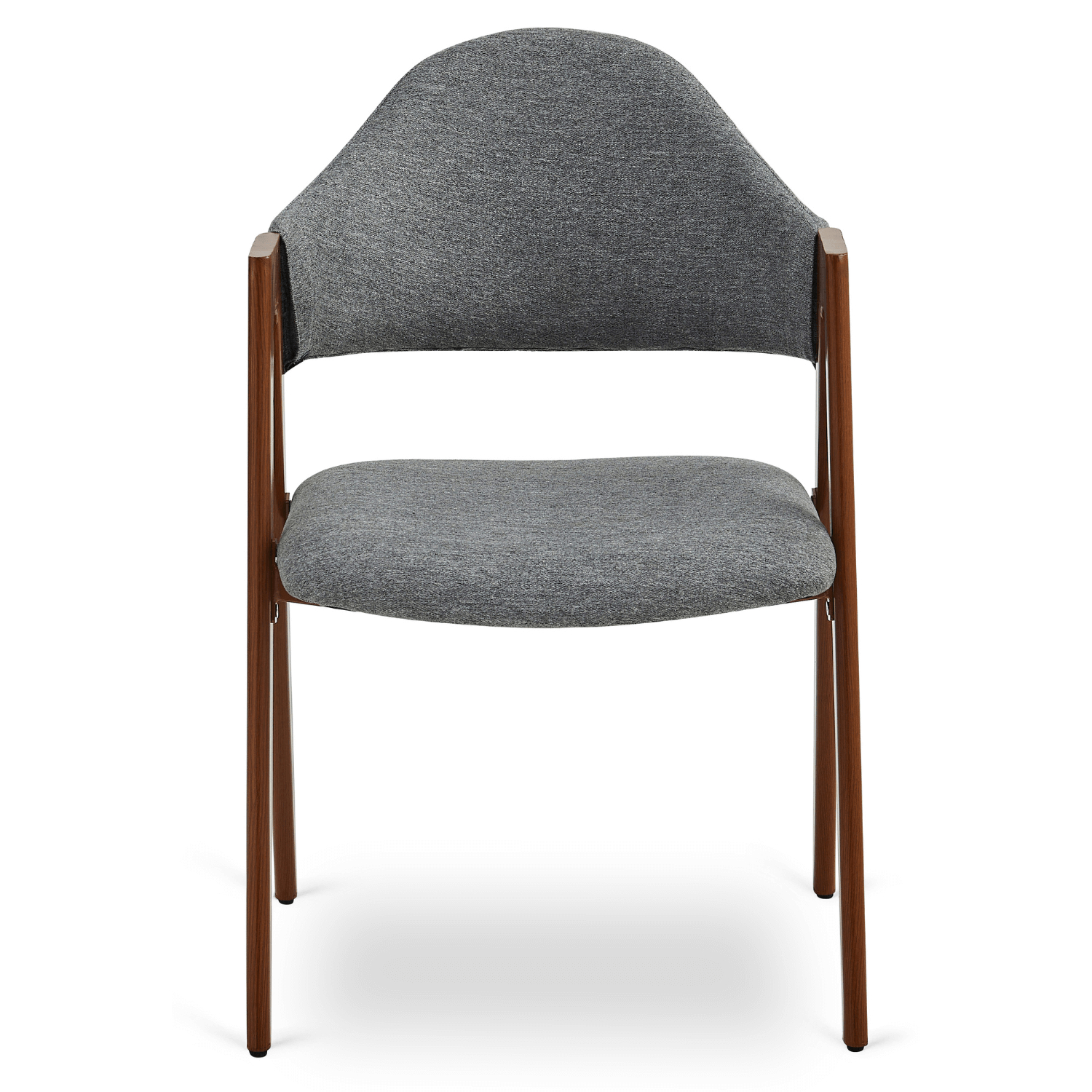 Krzesło Tapicerowane do Salonu RUIZ Szare/Orzech Nowoczesne Loft ME.RUIZ/P/O/T/K