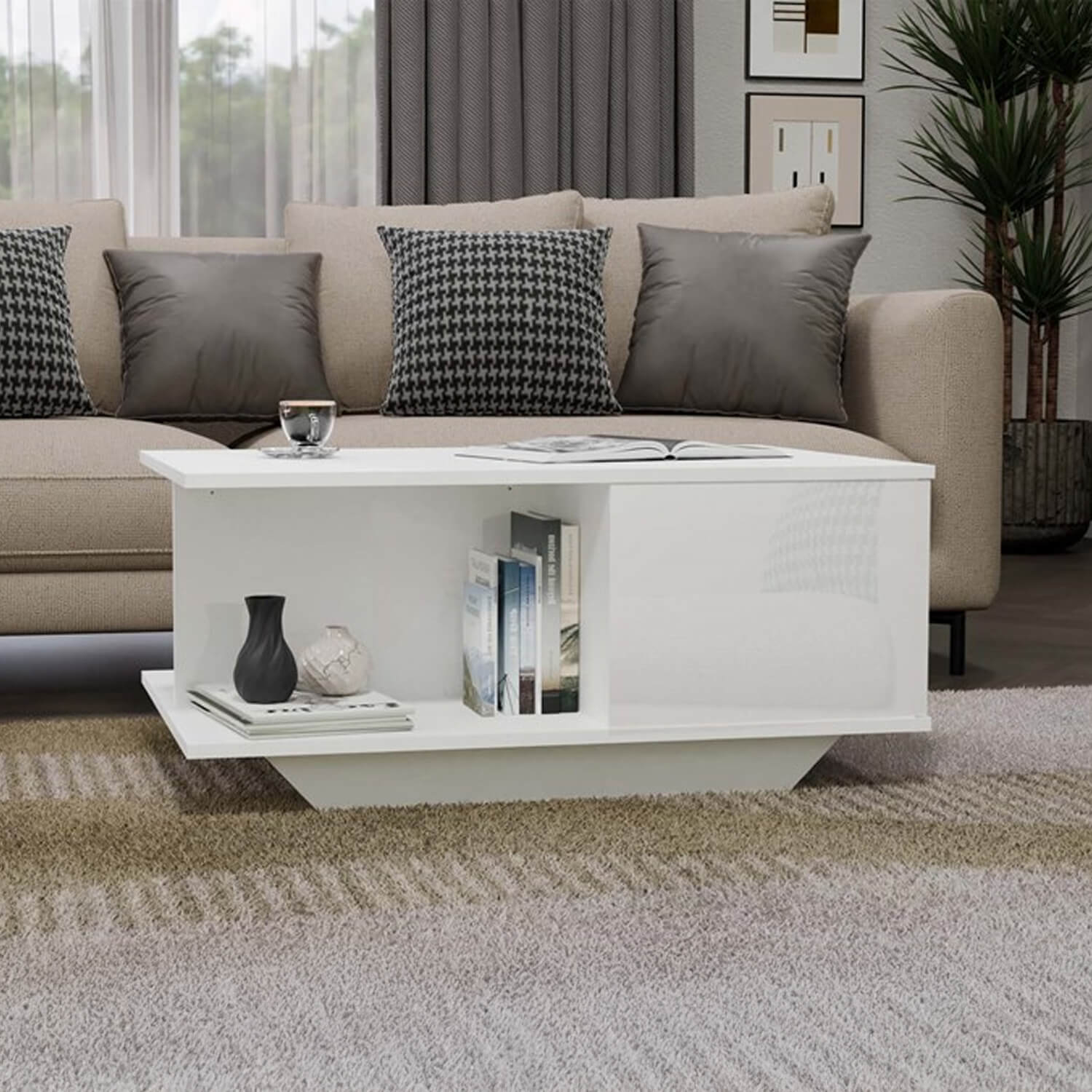 Ława do Salonu ZUNO 90 cm Biała Minimalistyczna topeshop.0ebe9e43-92f1-48a8-b62c-af2ce7ef6621