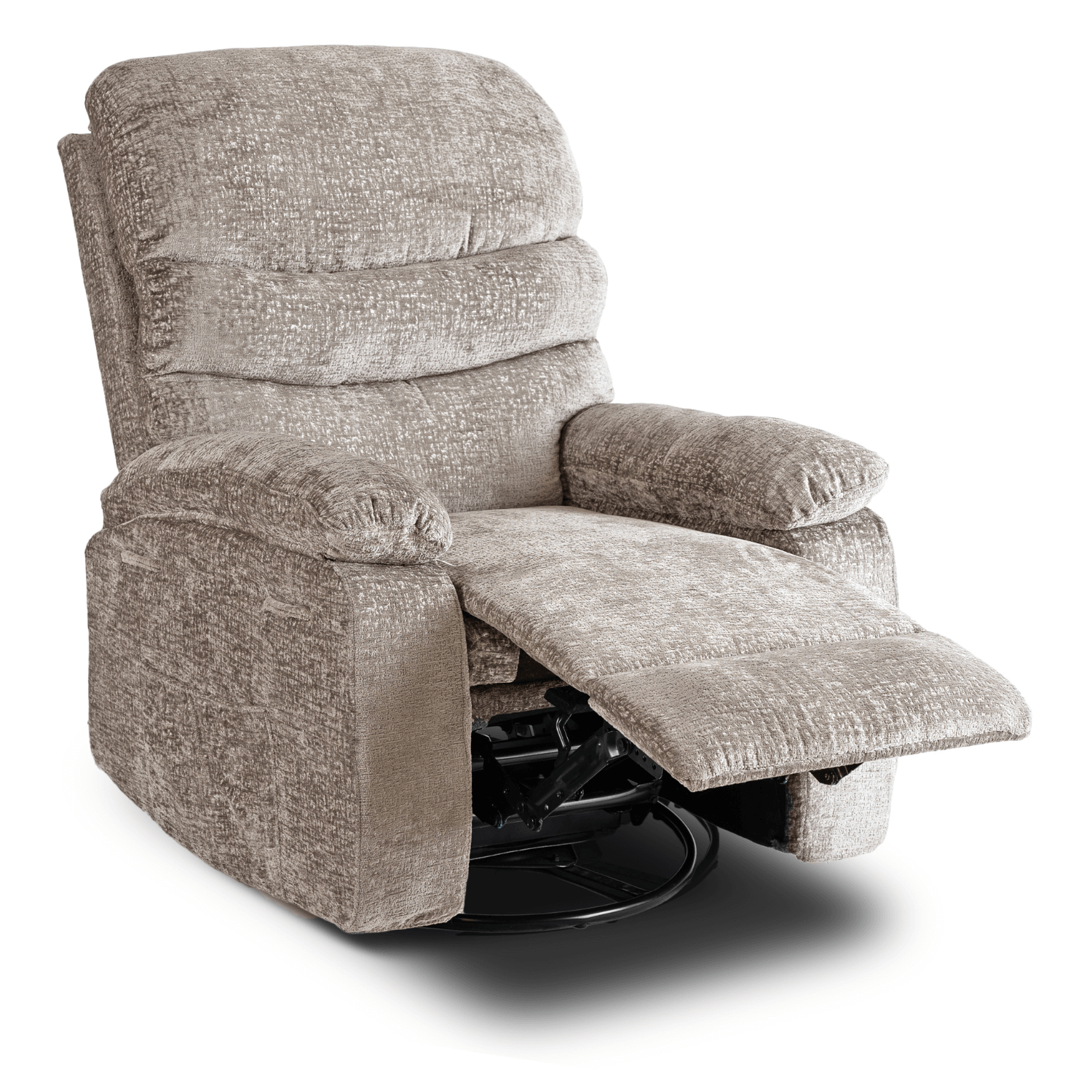 Fotel Masujący BRUCE Rozkładany Beżowy Welurowy Nowoczesny ME.BRUCE/BZ/V/FW