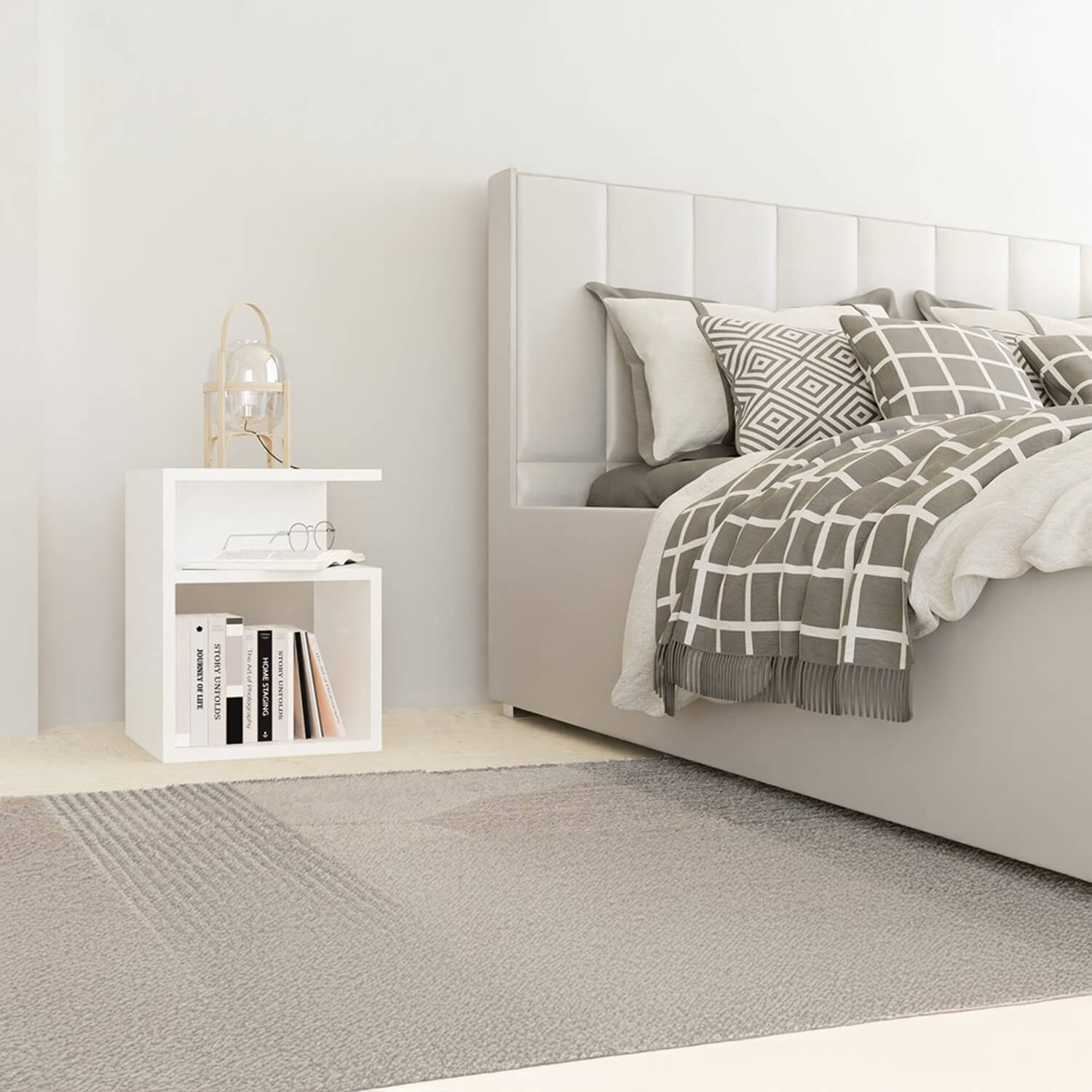 Szafka Nocna do Sypialni REMO 30 cm Biała Nowoczesna topeshop.8488df06-c3d0-4af8-b7de-75edcb79d52c
