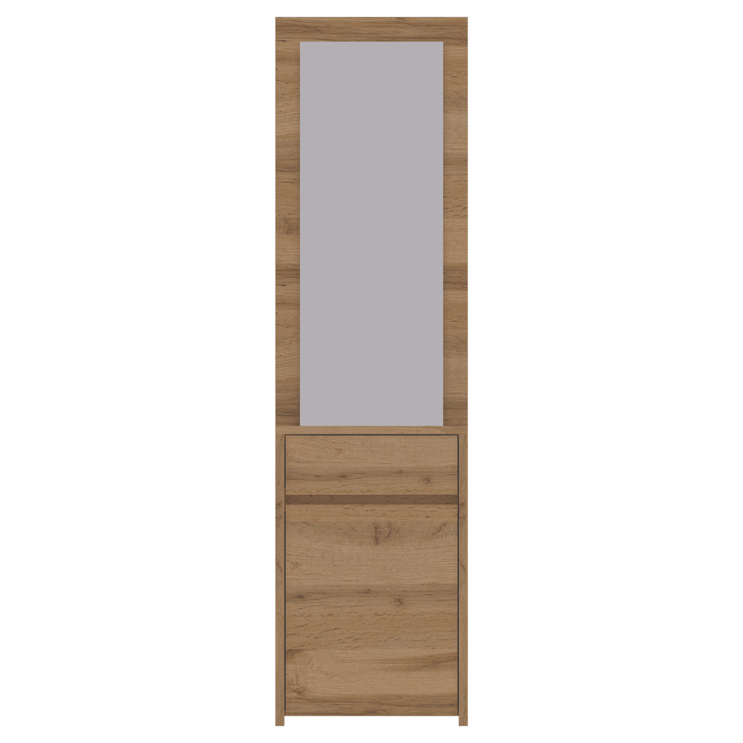 Szafka Na Buty TAHOE 57 cm Dąb Wotan z Lustrem do Przedpokoju Nowoczesna W.TAHOE/TA-29/DW/SZAFK/WYP