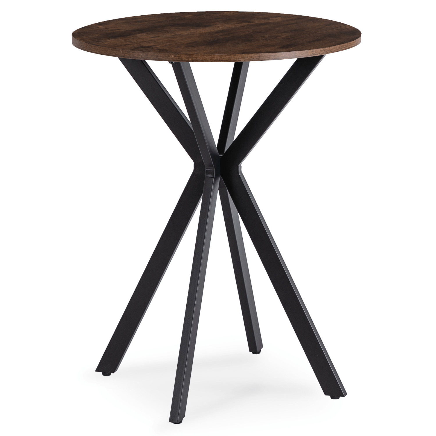 Stół Okrągły LAUREN 60 cm Dąb Rustykalny/Czarny Loft Nowoczesny ME.LAUREN/RU/CZ/S60