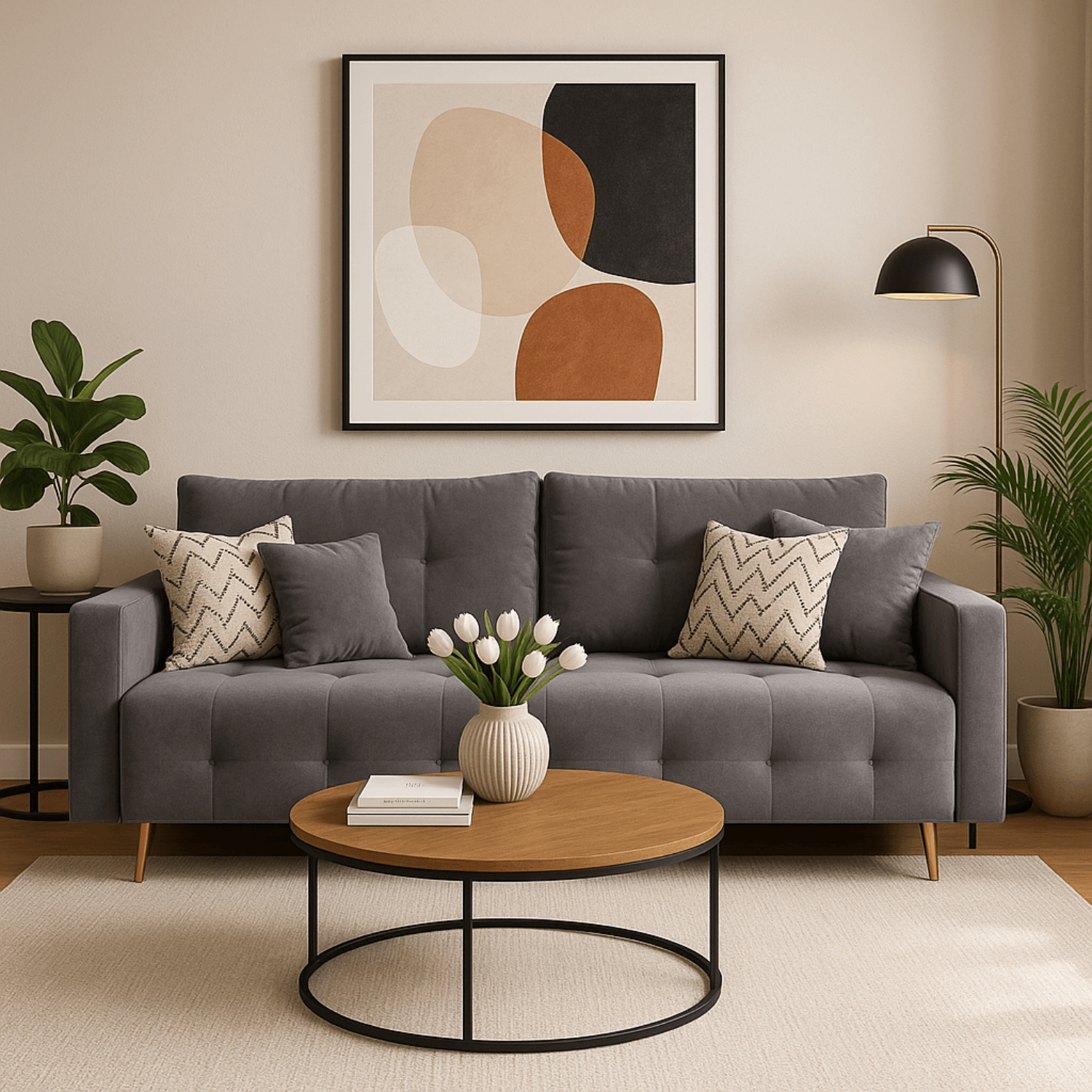 Sofa z Funkcją Spania SEUL Rozkładana Dwuosobowa Welurowa Szara Nowoczesna do Salonu PPHUE.FLAVIO/KRONOS22/WER