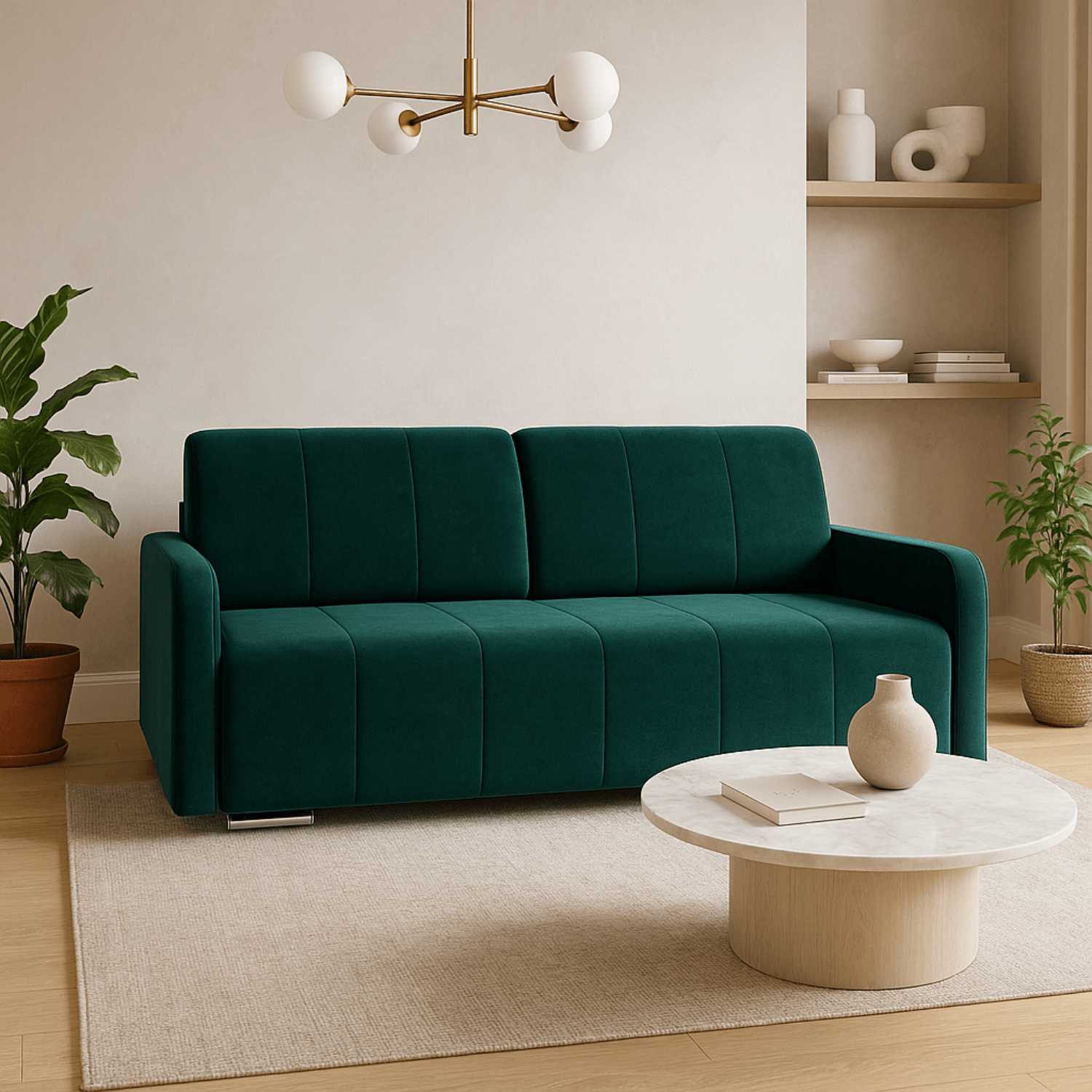 Sofa Rozkładana z Funkcją Spania IBIZA Dwuosobowa Zielona Nowoczesna do Salonu PPHUE.VERSO/KRONOS19/SOF