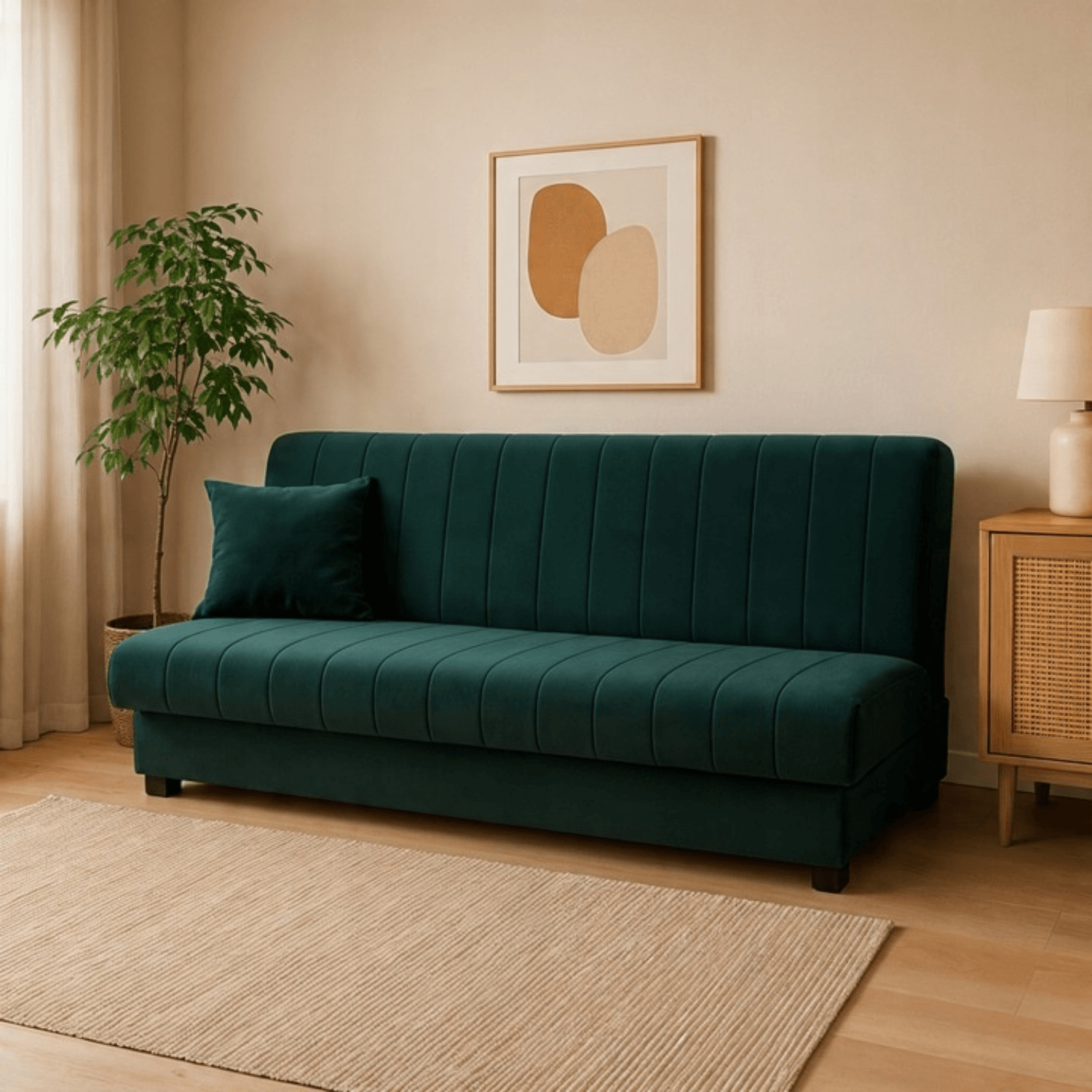 Sofa z Funkcją Spania SIGMA Rozkładana Wersalka Dwuosobowa Zielona Nowoczesna do Salonu PPHUE.PICCOLO/KRONOS19/WER