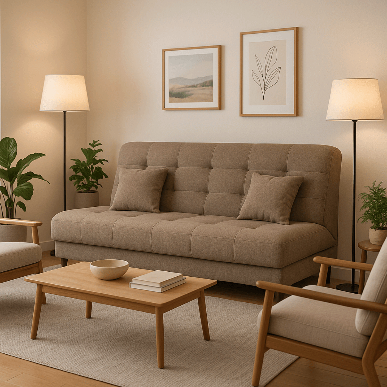 Sofa z Funkcją Spania NEPAL Wersalka Rozkładana Dwuosobowa Brązowa Nowoczesna do Salonu PPHUE.WERONIKA/POLARIS4/WER
