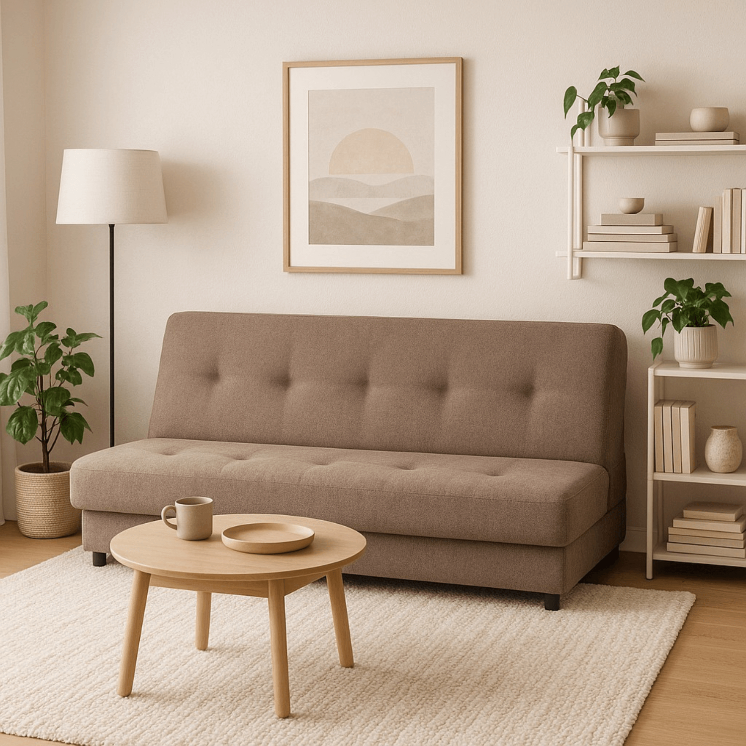 Sofa z Funkcją Spania ARUBA Wersalka Rozkładana Dwuosobowa Brązowa Nowoczesna do Salonu PPHUE.ZOSIA/POLARIS4/WER