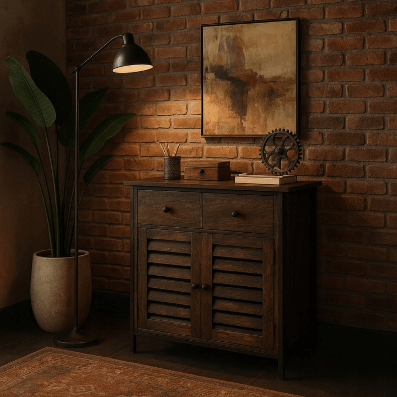 Szafka na Buty AMAYA 70 cm do Przedpokoju Dąb Rustykalny Industrialna ME.AMAYA/DRU/CZ/KOM