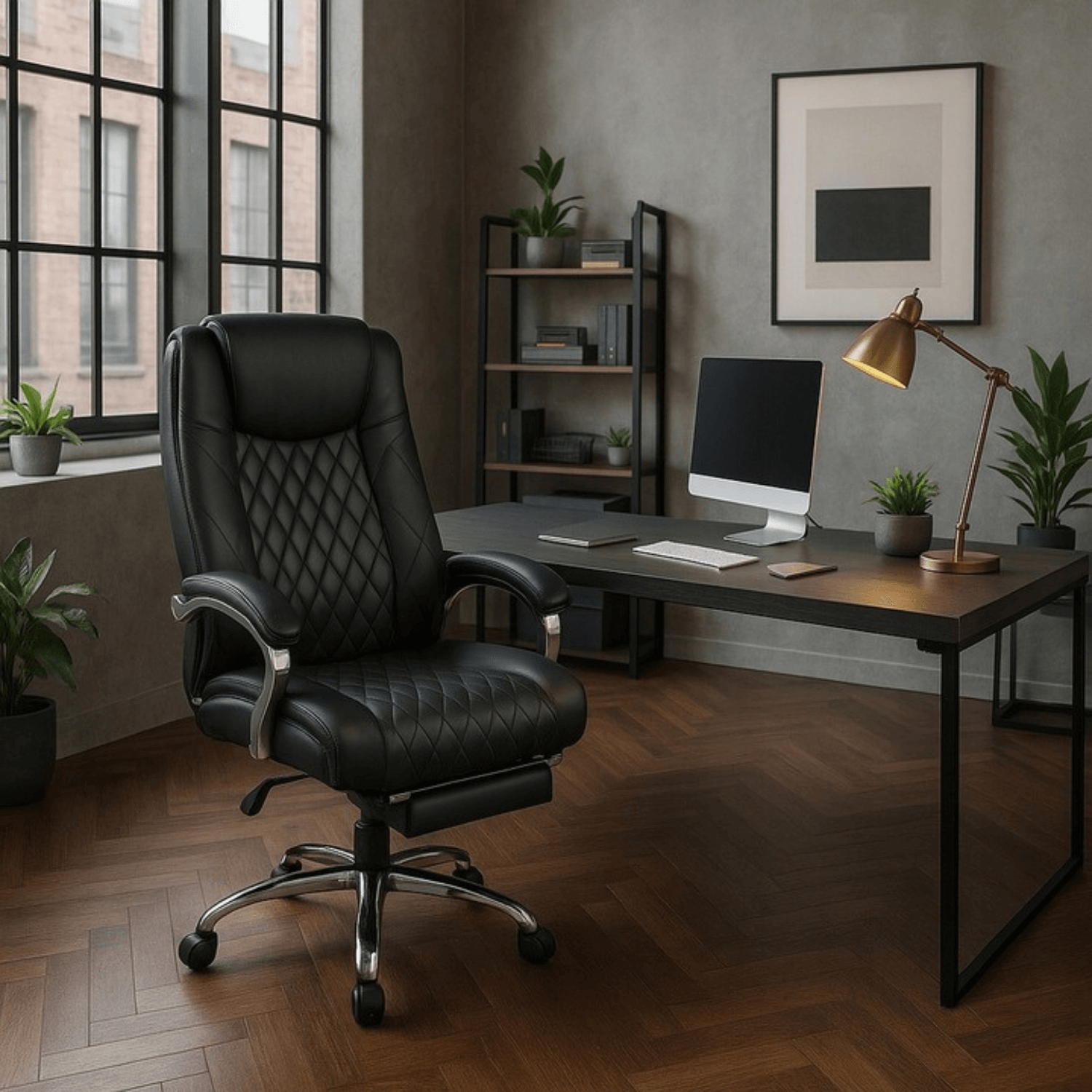 Fotel Biurowy Masujący z Funkcją Podgrzewania GIORGIO Obrotowy Czarny Ekoskóra Nowoczesny ME.GIORGIO/CZ/E/FO