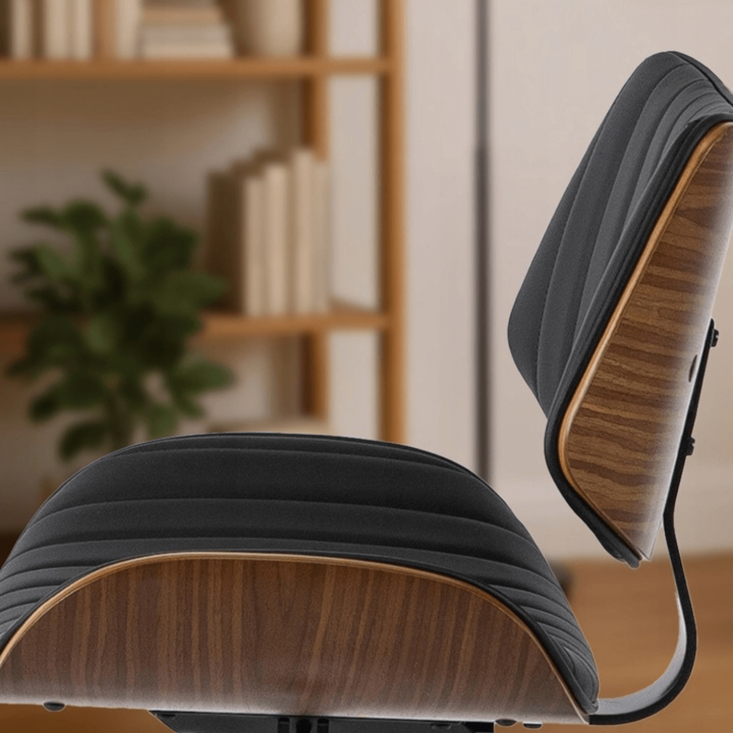 Fotel Biurowy TEKSAS Obrotowy Orzech/Czarny Ekoskóra Nowoczesny ME.TEKSAS/CZ/DG/E/FO