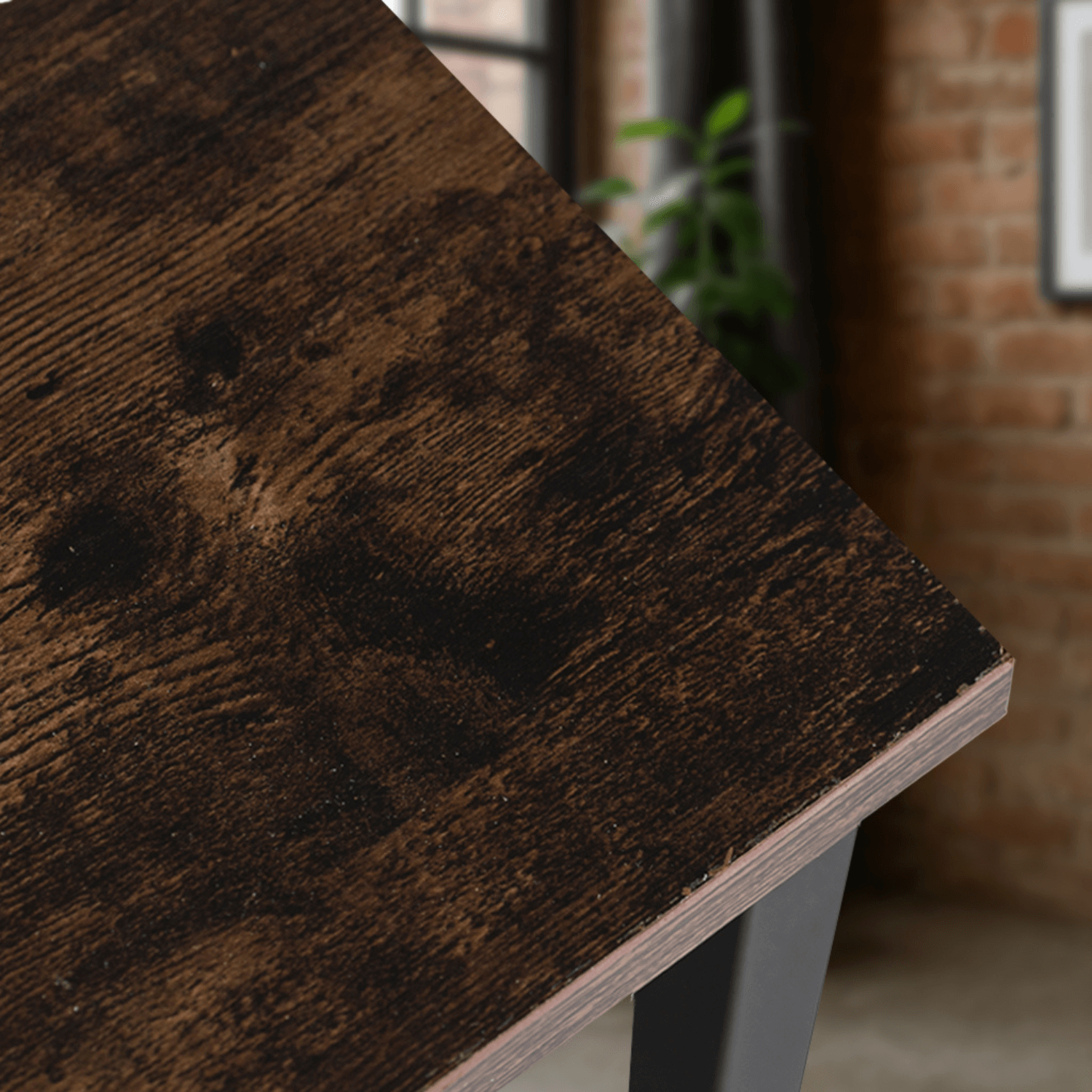 Stolik Kawowy CARTER 60 cm Dąb Rustykalny/Czarny Nowoczesny Loft ME.CARTER/DRU/CZ/REG