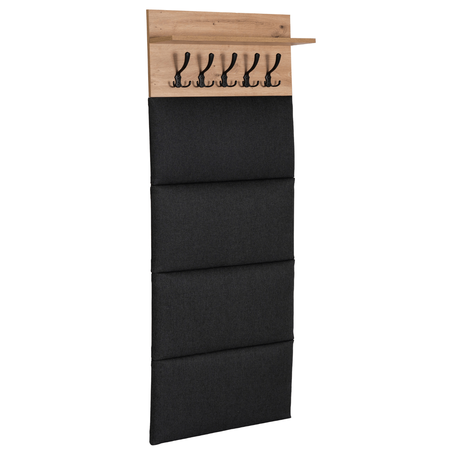 Wieszak do Przedpokoju VENORNA 60 cm Panel Ścienny Dąb Artisan/Grafit Loft W.VENORNA/90/DA/PAN