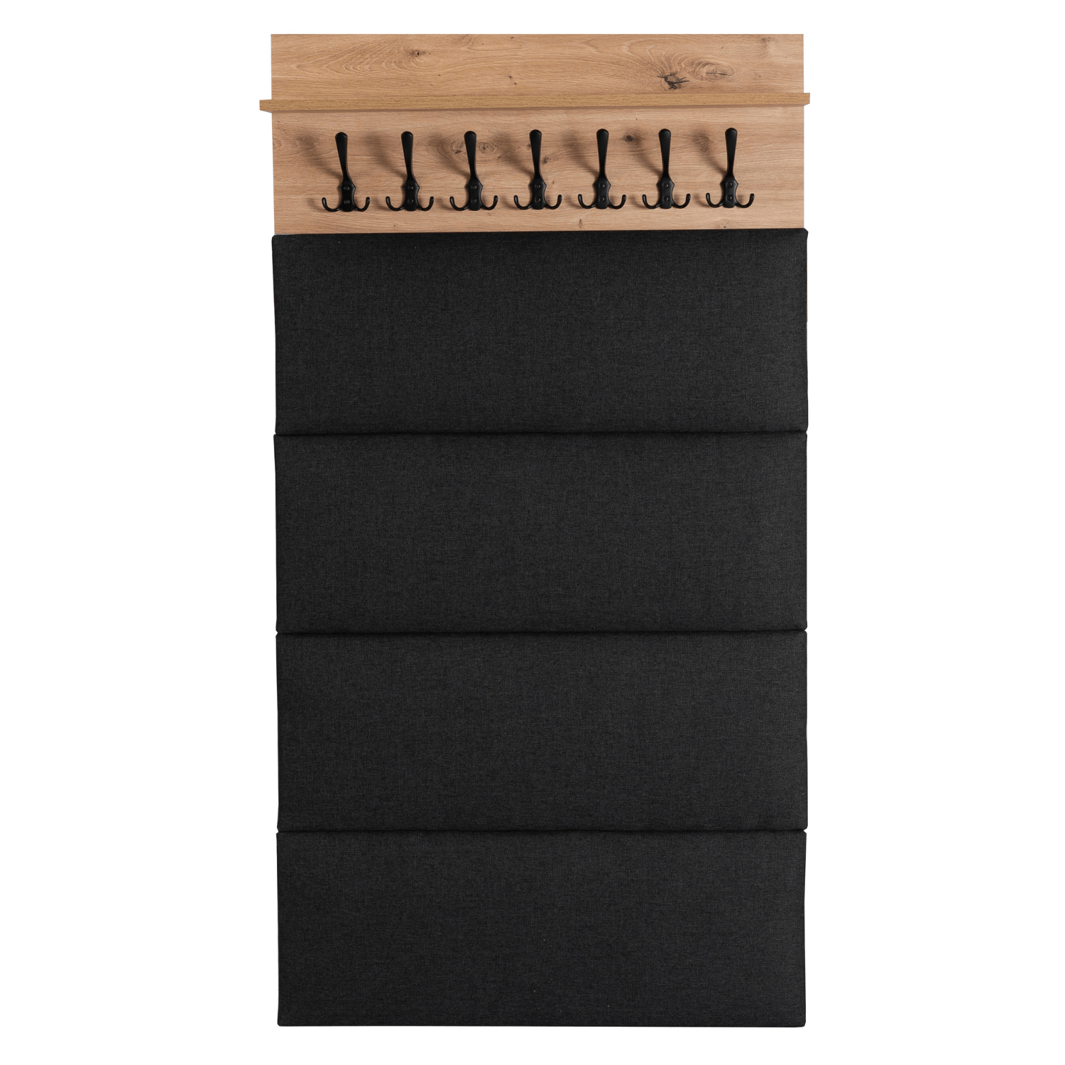 Wieszak do Przedpokoju PRATO Panel Ścienny Dąb Artisan/Grafit Loft W.PRATO/110/DA/PAN