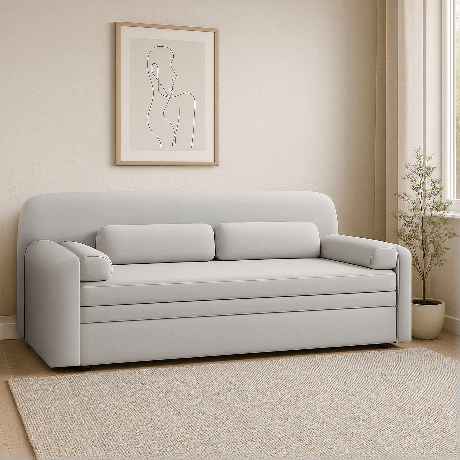 Sofa z Funkcją Spania ELIOSS Rozkładana Szara Nowoczesna eltap.SO-ELIO-04SO
