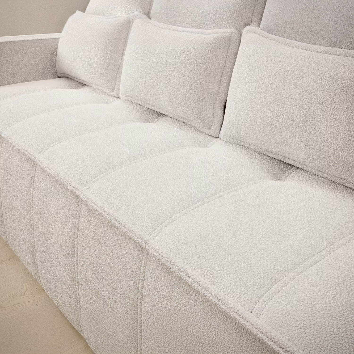 Sofa z Funkcją Spania WELTTON Rozkładana Biała Nowoczesna eltap.SO-WEL-01PAO