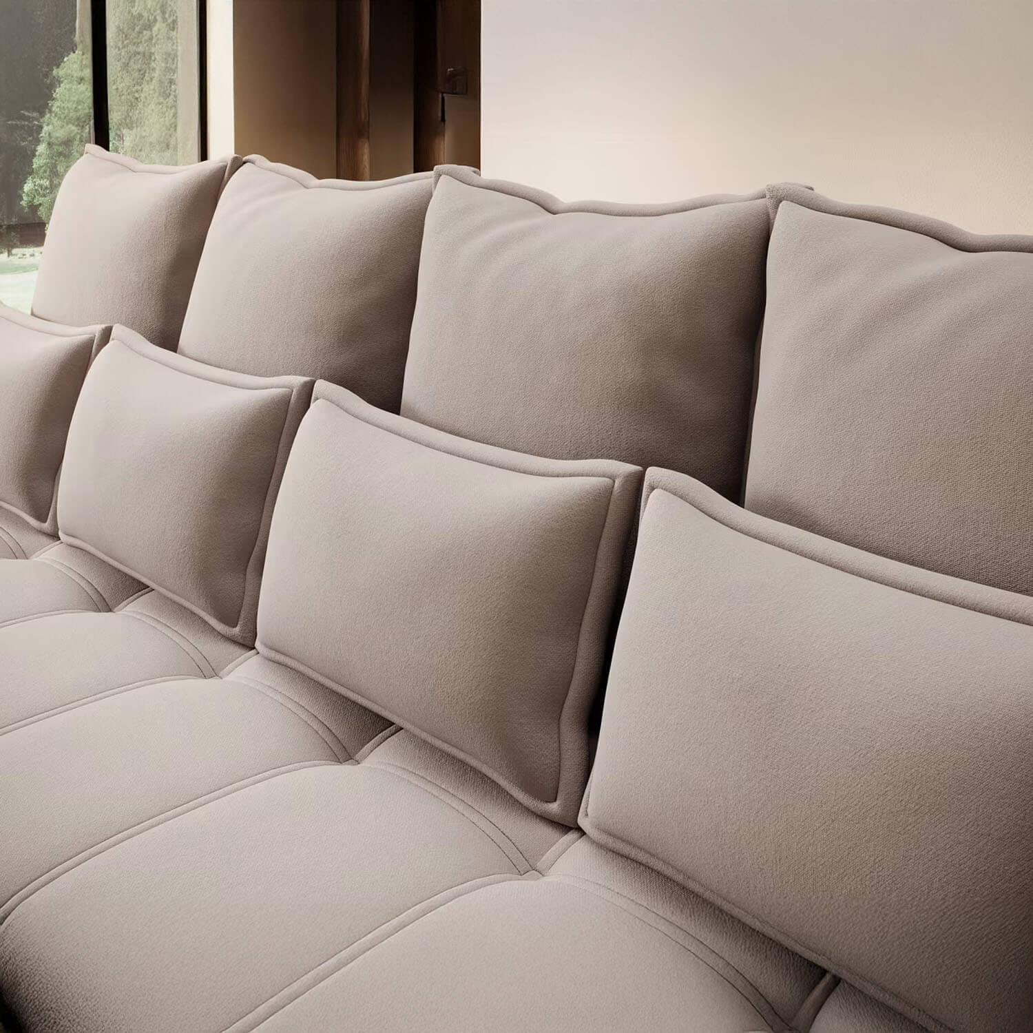 Sofa z Funkcją Spania WELTTON Rozkładana Jasnobeżowa Nowoczesna eltap.SO-WEL-18SO