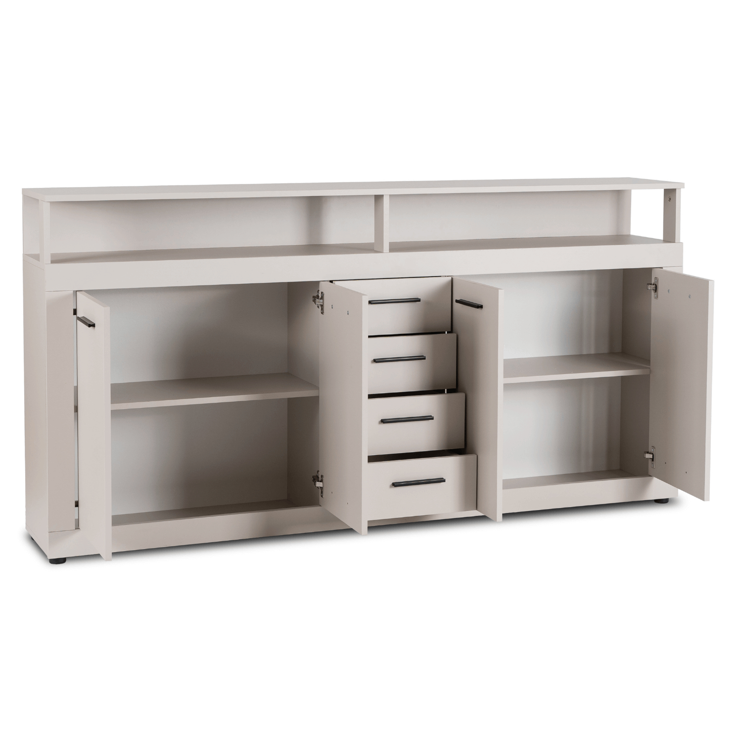 Komoda Czterodrzwiowa z Szufladami BLAGO 190 cm Kaszmir Nowoczesna W.LUNA/KASZ/KASZ/KOM4D4S