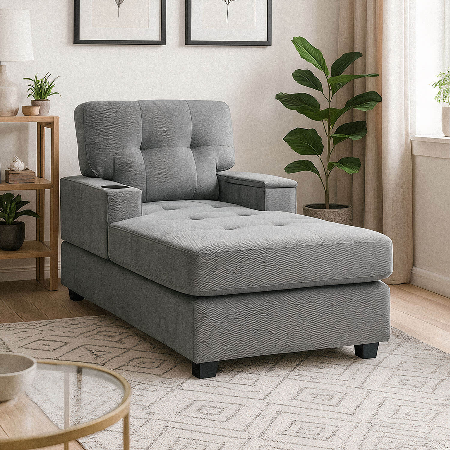 Fotel Wypoczynkowy Sofa NEO Szary Tapicerowany Nowoczesny ME.NEO/P/T/FW