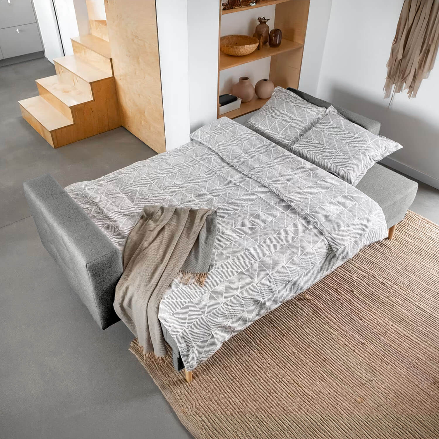 Sofa z Funkcją Spania ASGARD Rozkładana Szara eltap.Ask_11