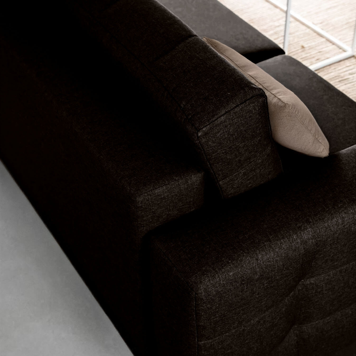 Sofa z Funkcją Spania ASGARD Rozkładana Ciemnobrązowa Welurowa eltap.Ask_12