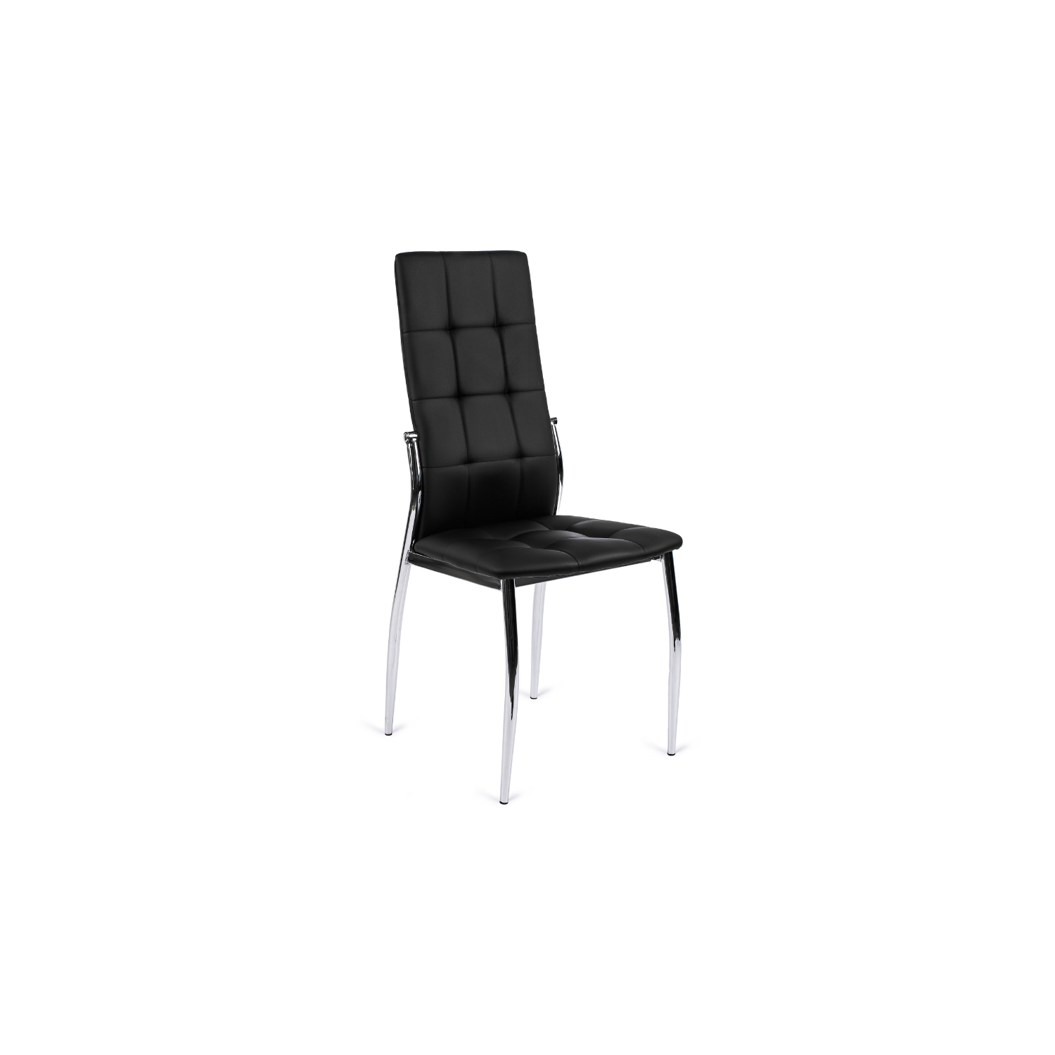 Krzesło Tapicerowane do Jadalni K209 Czarne Ekoskóra