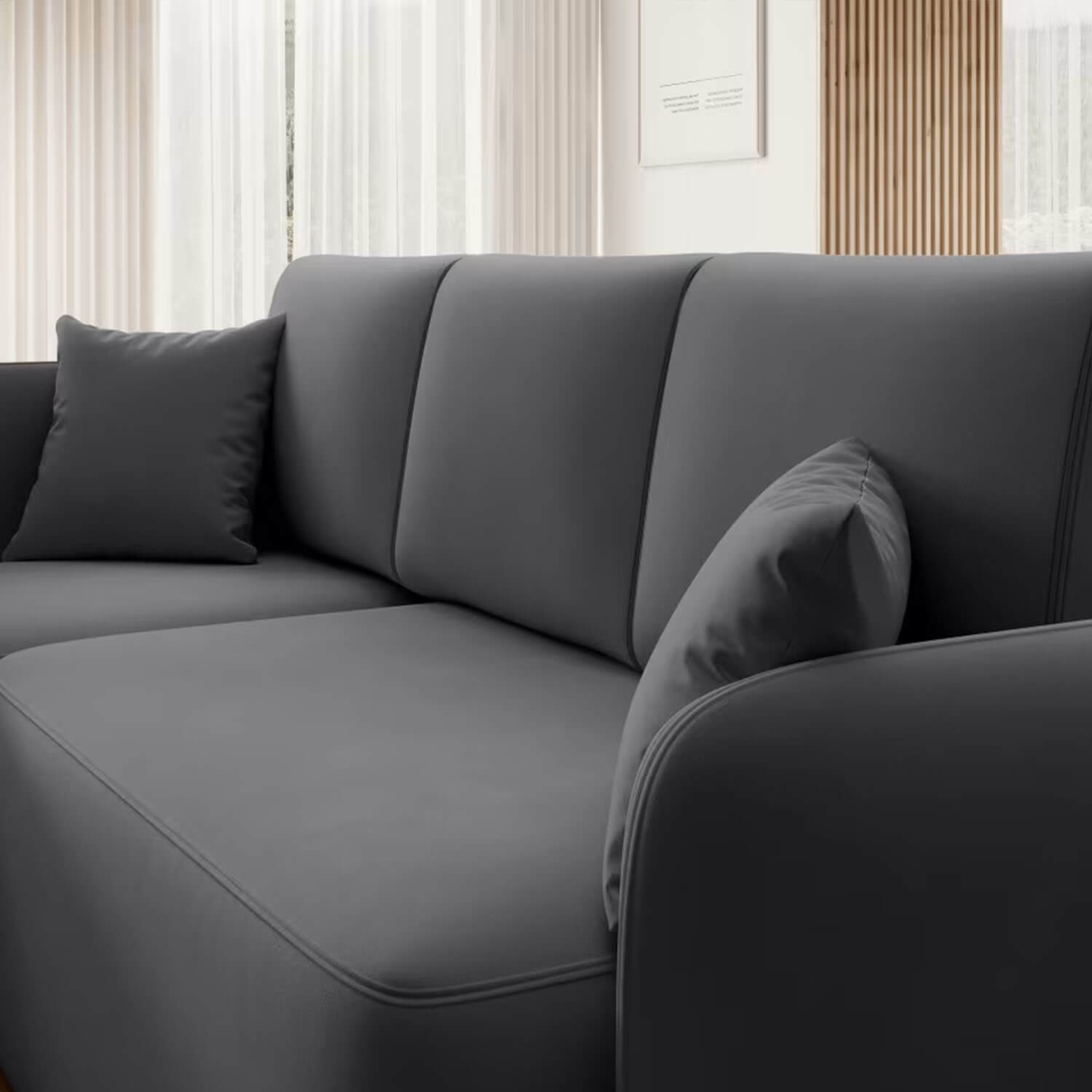 Narożnik z Funkcją Spania HADSON Rozkładany Lewostronny Szary eltap.CO-HAD-LT-06SO