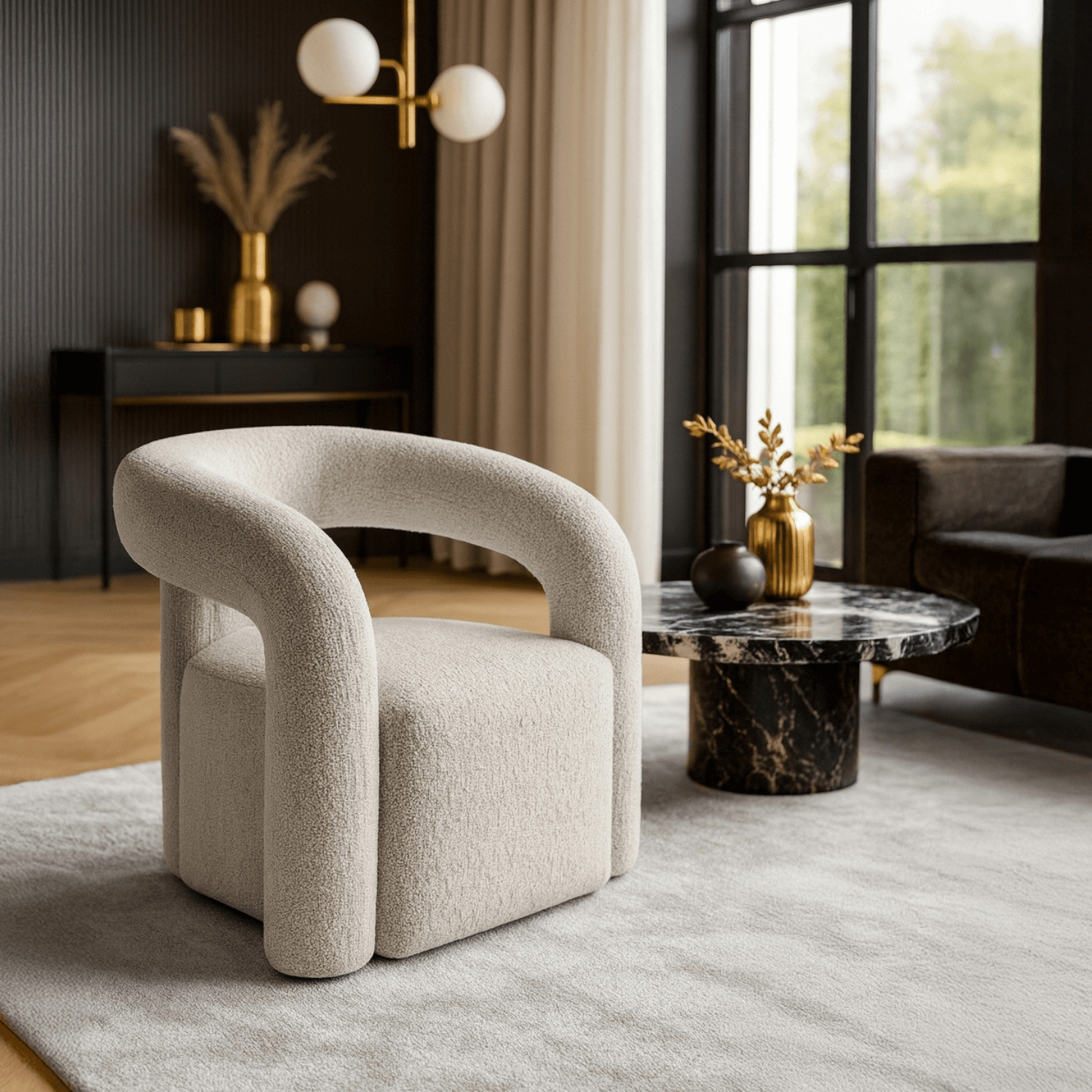 Fotel Wypoczynkowy do Salonu BRAZIL Szary Nowoczesny ME.BRAZIL/JP/T/FW