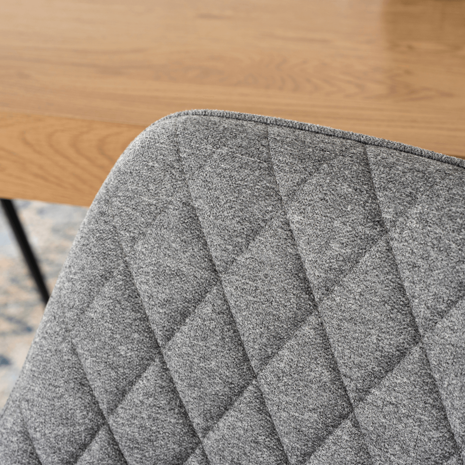 Krzesło Tapicerowane do Jadalni BRESSO 2 Szare Nowoczesne Loft ME.BRESSO2/P/CZ/T/K