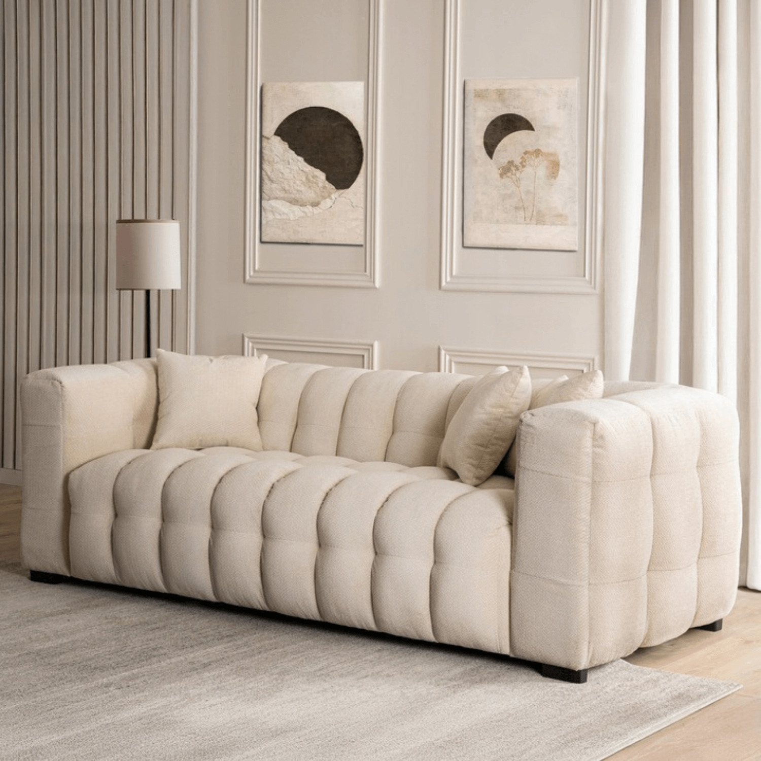 Sofa MODERNO 3S Trzyosobowa Kremowa Nowoczesna ME.MODERNO3S/KR/TB/SOF