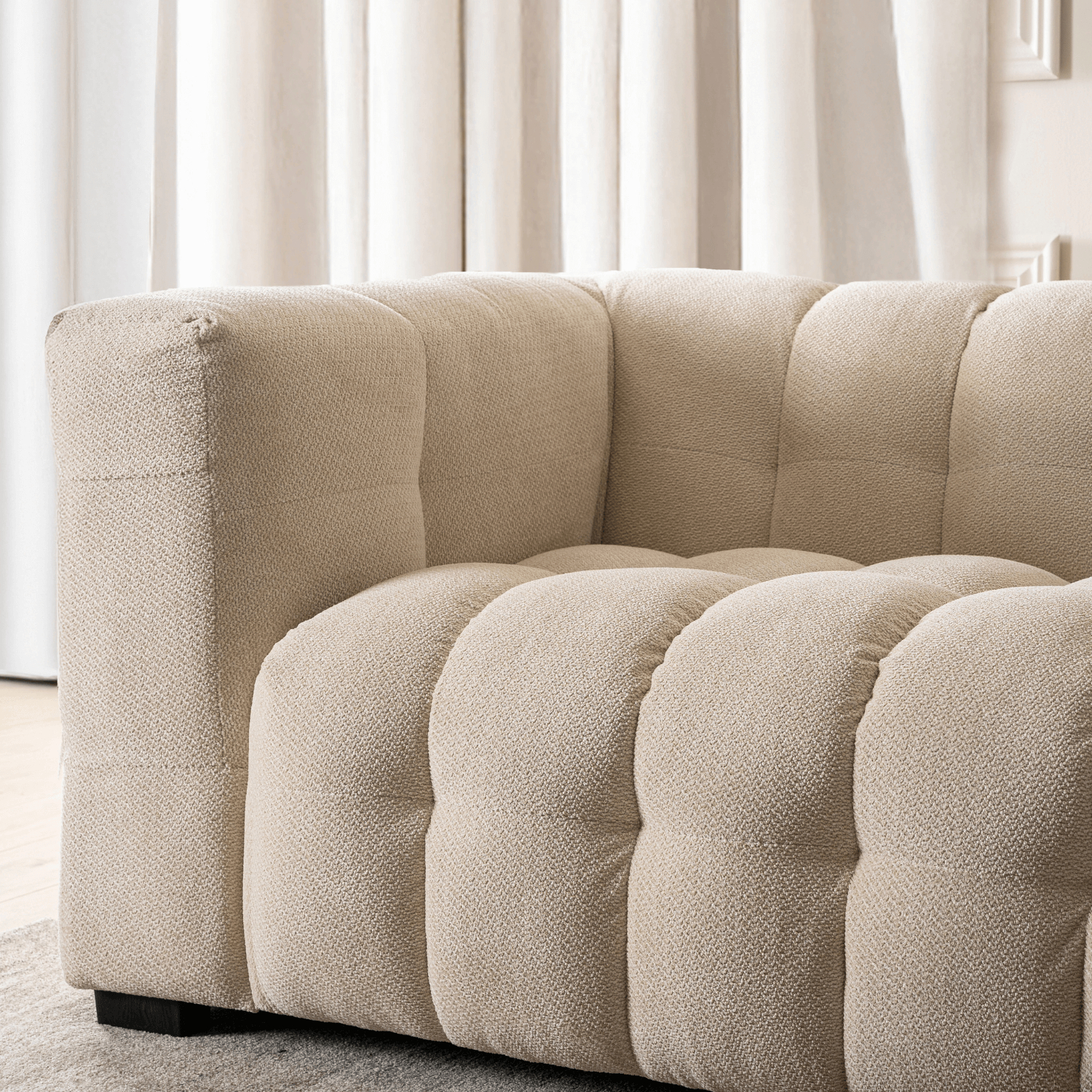 Fotel Wypoczynkowy MODERNO 1S Kremowy Nowoczesny ME.MODERNO1S/KR/TB/FW