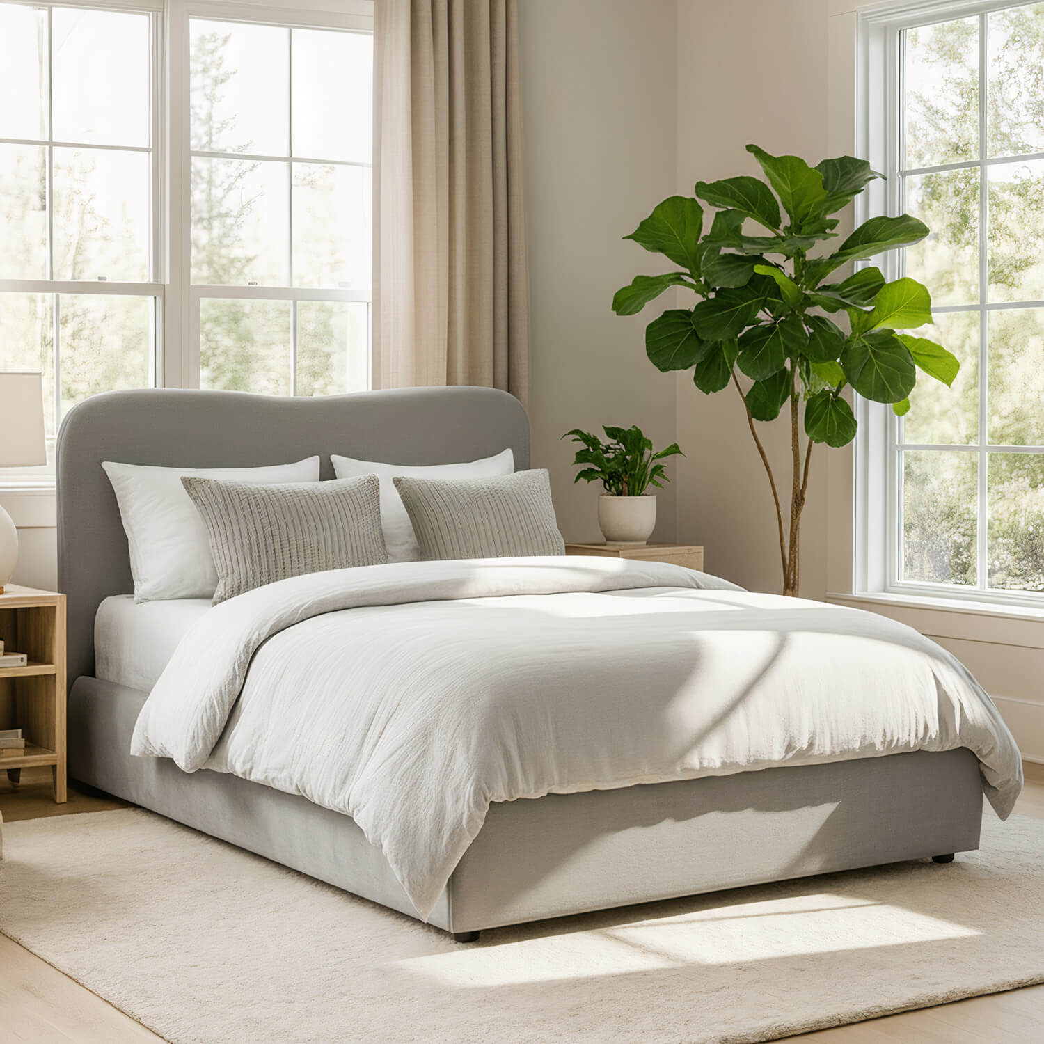 Łóżko Tapicerowane 140x200 cm ze Stelażem i Pojemnikiem Dwuosobowe BRISTOL Szare Welurowe ME.BRISTOL/140/P/V/LOZZPOJ