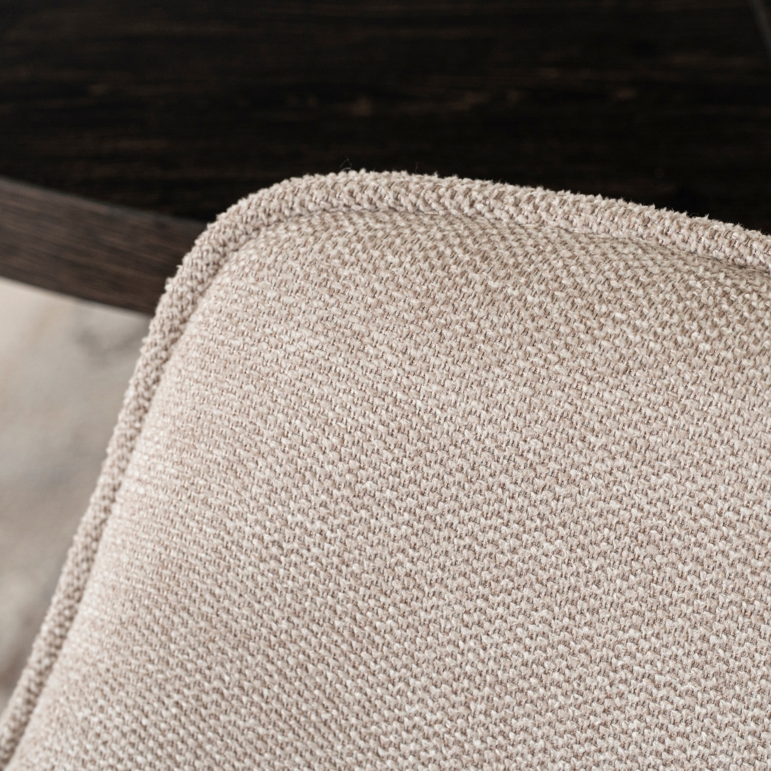 Krzesło Tapicerowane do Jadalni EDRICK Kremowe Nowoczesne Loft ME.EDRICK/KR/CZ/T/K